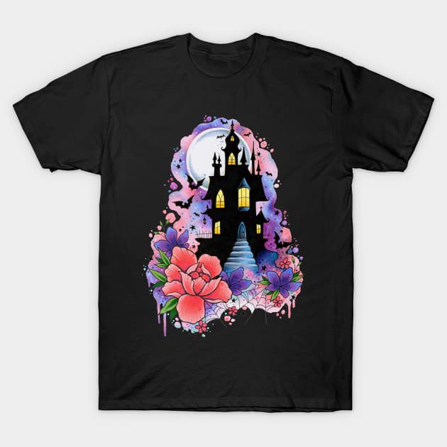 Haunted House Design by Lorna Laine T-Shirt by Lorna Laine